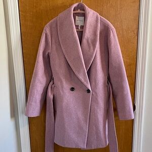 Pink Double-Breasted Coat